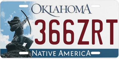 OK license plate 366ZRT