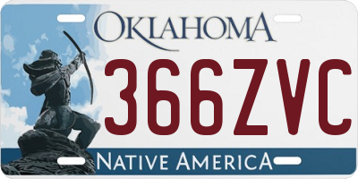 OK license plate 366ZVC