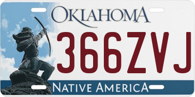 OK license plate 366ZVJ