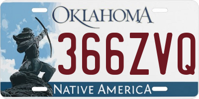 OK license plate 366ZVQ