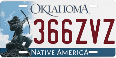 OK license plate 366ZVZ