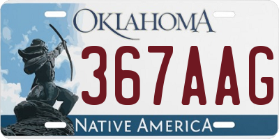 OK license plate 367AAG