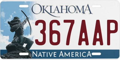 OK license plate 367AAP