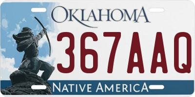 OK license plate 367AAQ