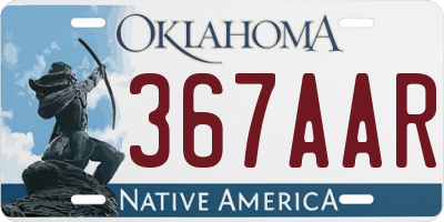 OK license plate 367AAR