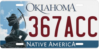 OK license plate 367ACC