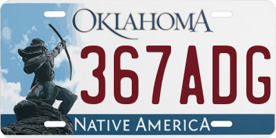 OK license plate 367ADG