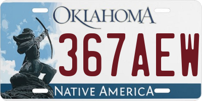 OK license plate 367AEW