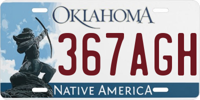 OK license plate 367AGH