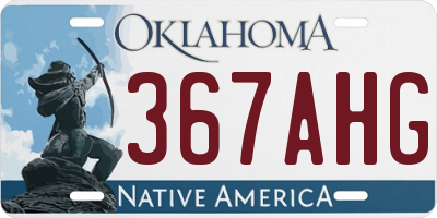 OK license plate 367AHG