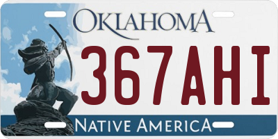 OK license plate 367AHI