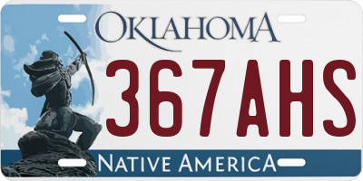 OK license plate 367AHS