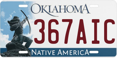 OK license plate 367AIC