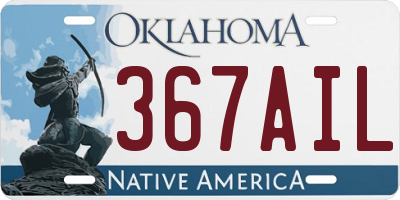 OK license plate 367AIL