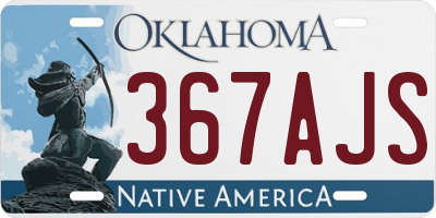 OK license plate 367AJS