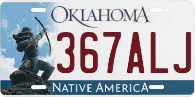 OK license plate 367ALJ