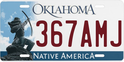 OK license plate 367AMJ