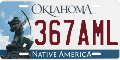 OK license plate 367AML