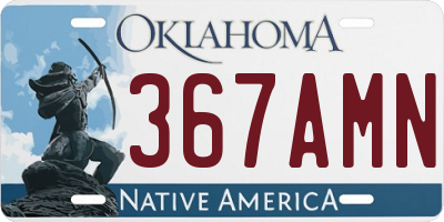 OK license plate 367AMN