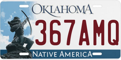 OK license plate 367AMQ