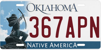 OK license plate 367APN