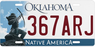 OK license plate 367ARJ