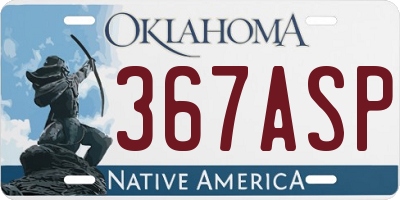OK license plate 367ASP