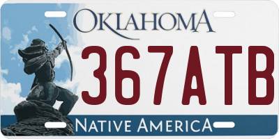 OK license plate 367ATB