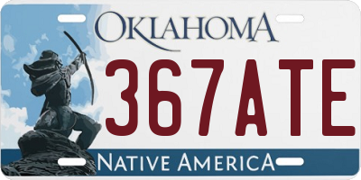OK license plate 367ATE