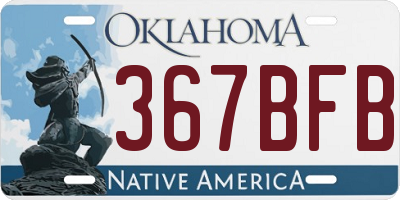 OK license plate 367BFB