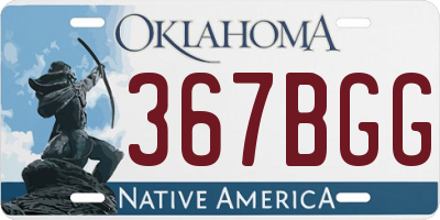 OK license plate 367BGG