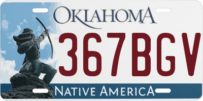 OK license plate 367BGV