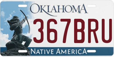 OK license plate 367BRU