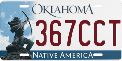 OK license plate 367CCT