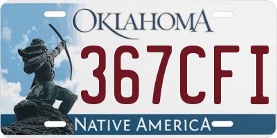 OK license plate 367CFI
