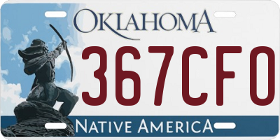 OK license plate 367CFO