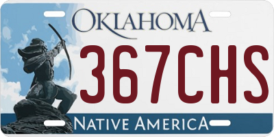 OK license plate 367CHS