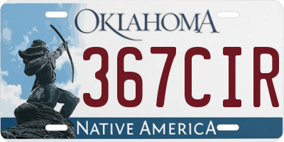 OK license plate 367CIR
