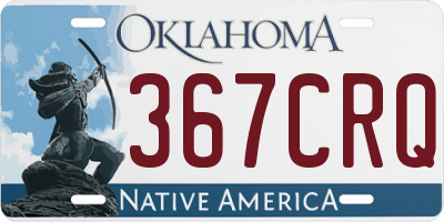 OK license plate 367CRQ