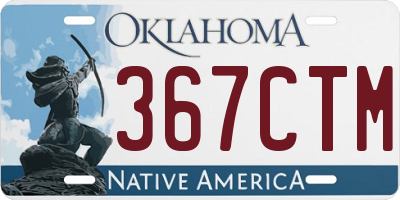 OK license plate 367CTM