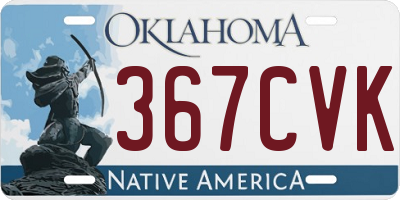 OK license plate 367CVK