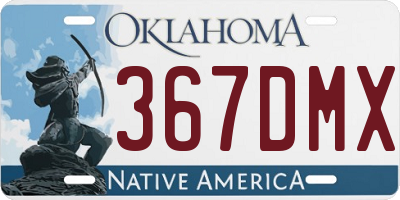 OK license plate 367DMX