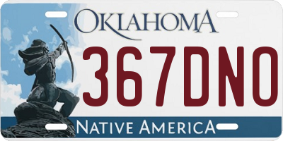 OK license plate 367DNO