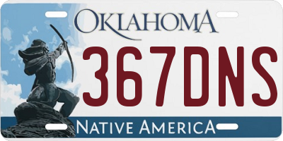 OK license plate 367DNS