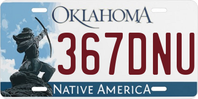 OK license plate 367DNU