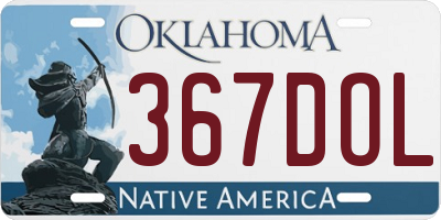 OK license plate 367DOL