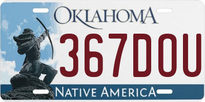 OK license plate 367DOU