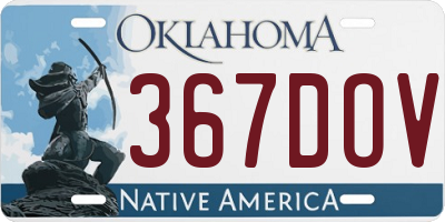 OK license plate 367DOV