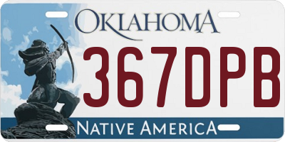 OK license plate 367DPB