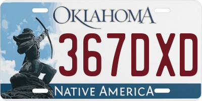 OK license plate 367DXD